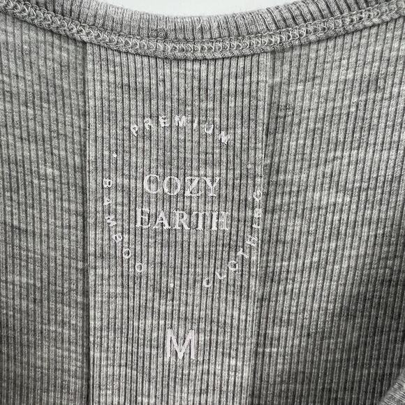 Cozy Earth Bamboo Rib Knit Boyfriend Short Sleeve‎ Sleep Shirt Dress Size Medium - Picture 9 of 11